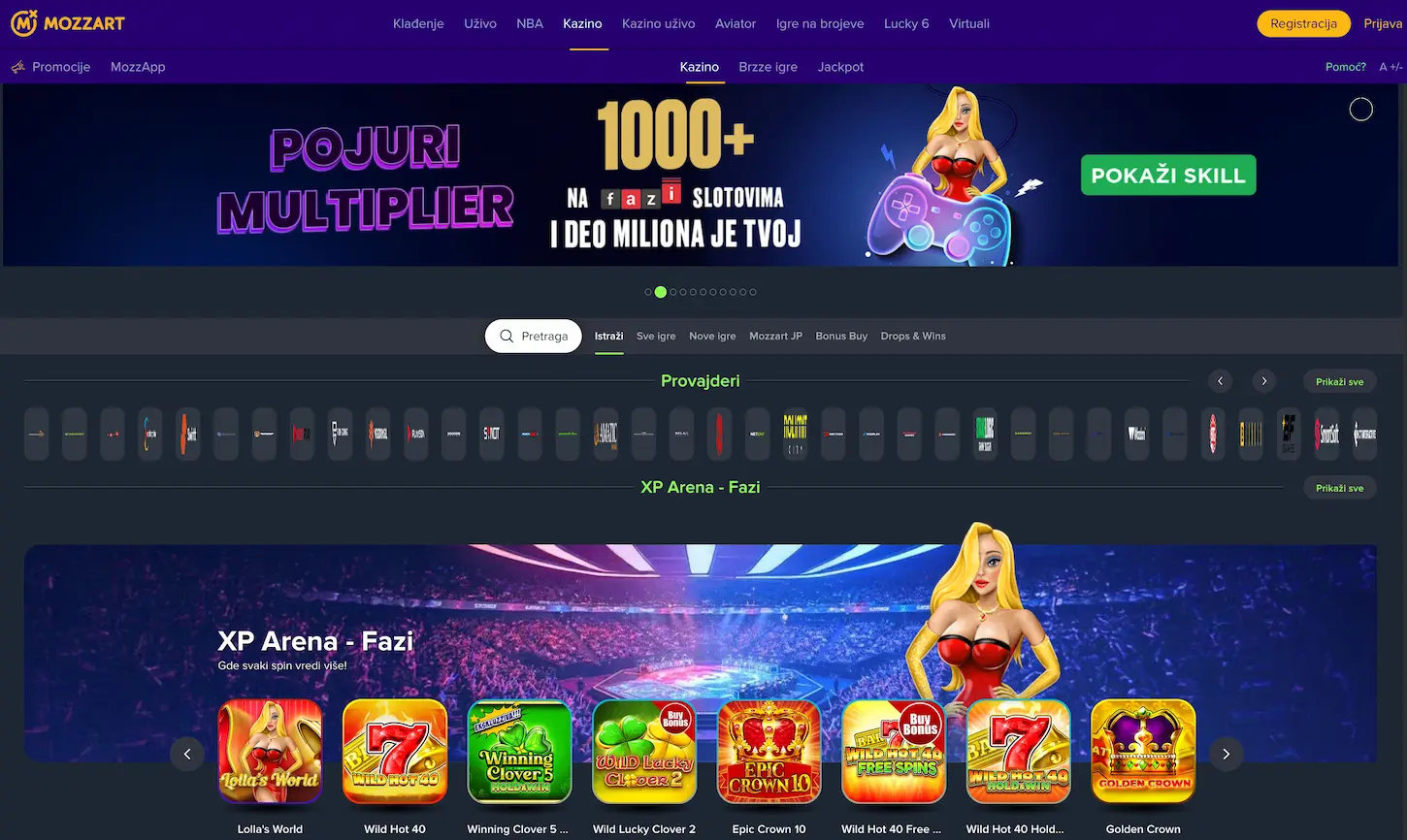 Mozzart kazino recenzija – bonus dobrodošlice, slot igre, live kazino i sportsko klađenje na jednoj platformi