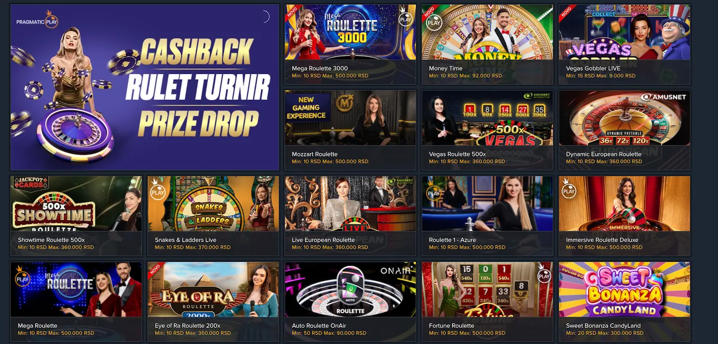 Mozzart kazino uživo – live rulet, live blekdžek, live bakara i TV igre sa pravim dilerima u realnom vremenu